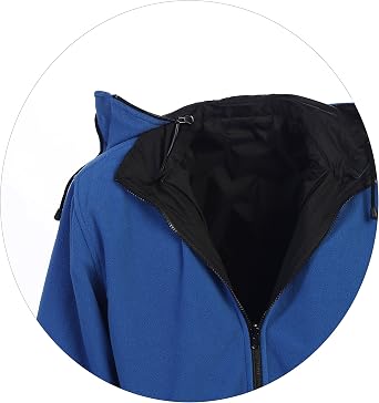 Gioberti Men's Reversible Rain Jacket with Polar Fleece Lining