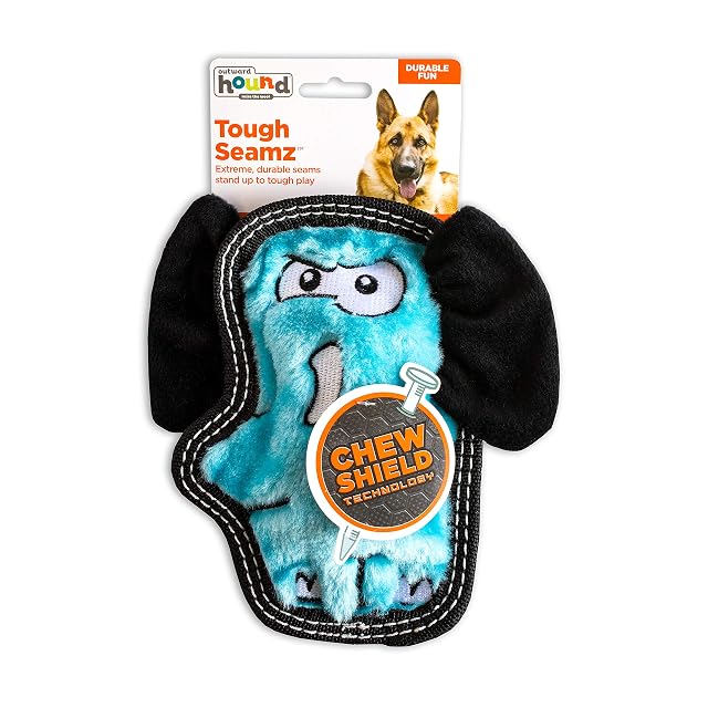 Foto 2 de 6 de Outward Hound Tough Seamz Elefante - Juguete de Peluche para Perro, pequeño