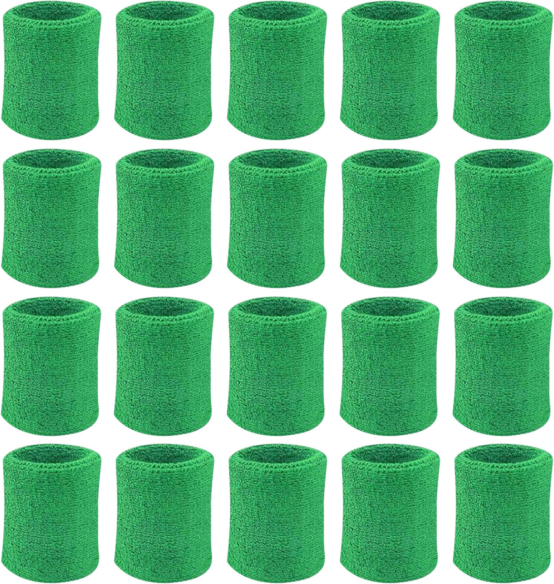 10 Pairs Sports Wristbands, Wrist Sweatbands for Men & Women, Stretchy & Sweat Absorbing Cotton Terry,Perfect for Basketball, Football, Tennis, Soccer, Running & Working Out