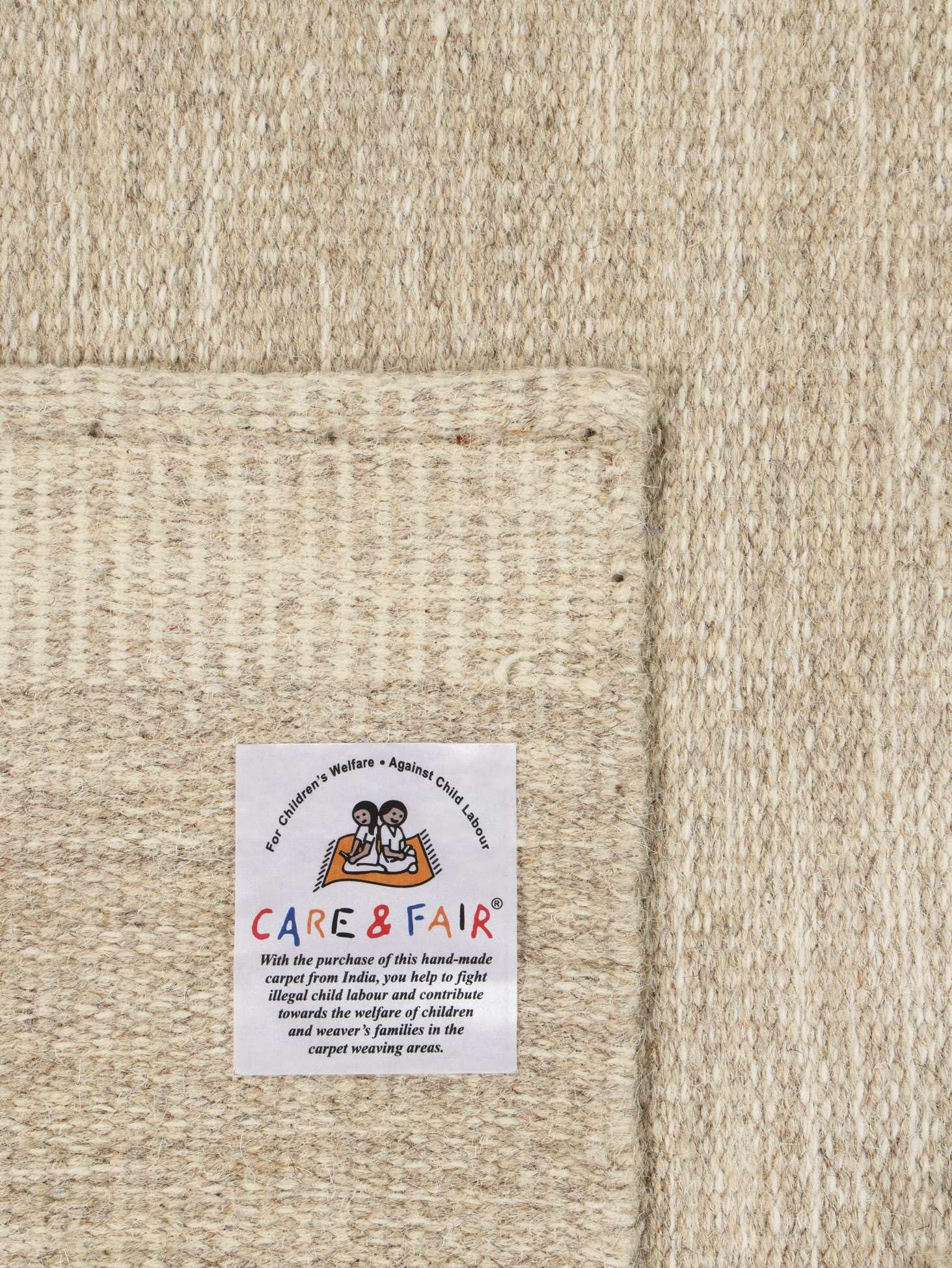 RugVista Serafina, Tapis, 250 x 300 cm, Rectangulaire, Poil Ras, Salle de séjour, à Manger, Chambre, Nettoyage Sec Seulement, Certifié Care & Fair, Beige