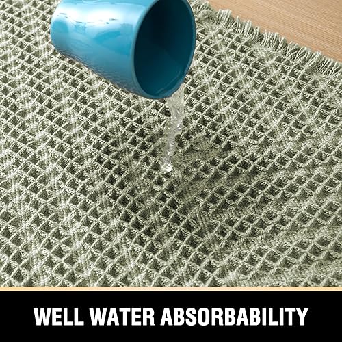 Miniatura 4 de H.VERSAILTEX Tapete de baño súper absorbente, bohemio, antideslizante, para el suelo del baño, lavable a máquina, de secado rápido, con borlas