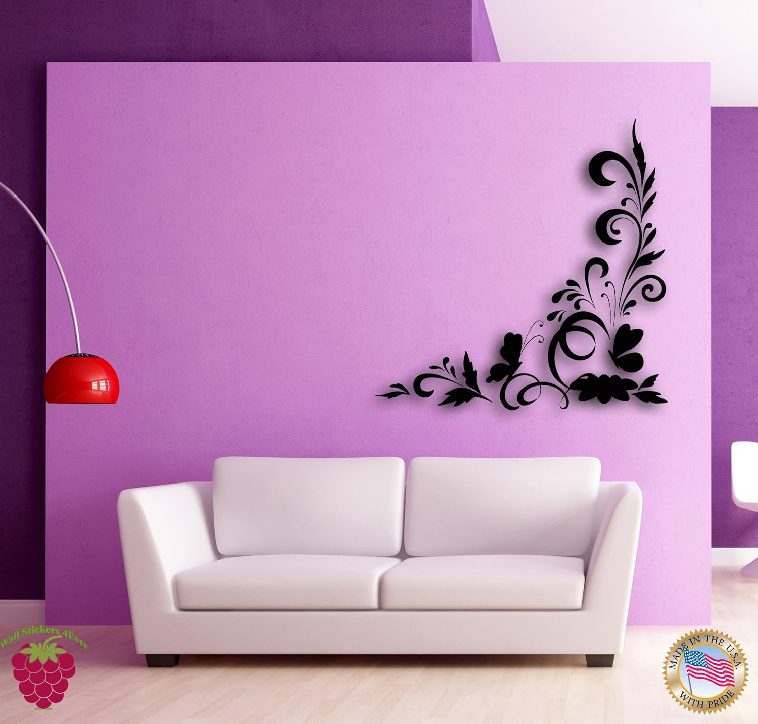 Wall Stickers Flowers Floral Decor for Bedroom z1520i