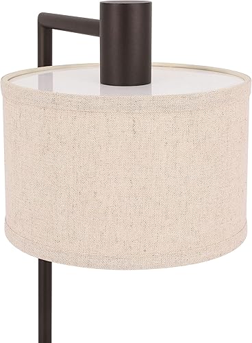 Miniatura 7 de XiNBEi Lighting XB-TL1230-DB - Lámpara de mesa con pantalla de tela, moderna lámpara de hierro con acabado de bronce oscuro para dormitorio, sala de