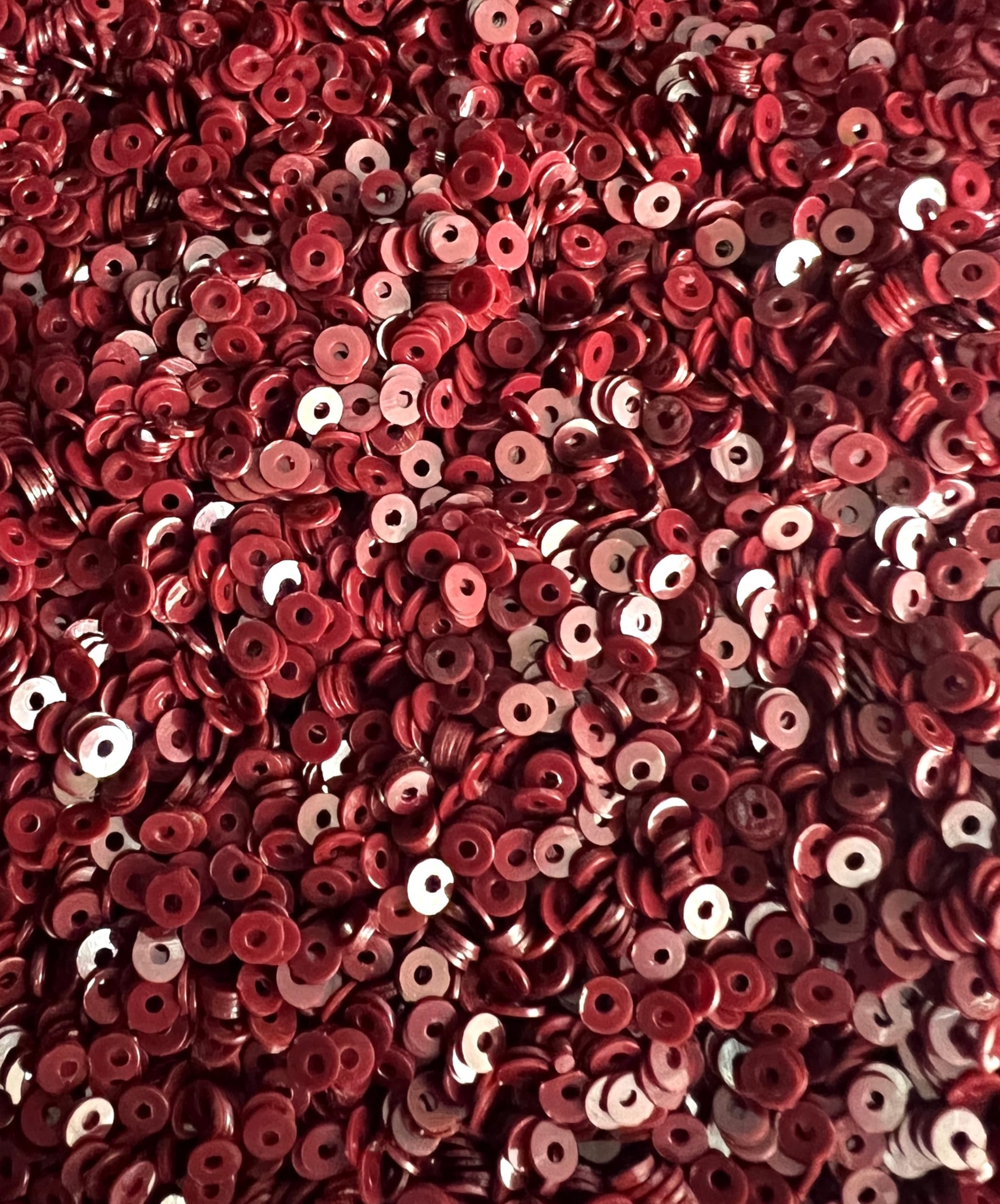 4mm Round AB Translucent Metallic Opaque Craft Sequins Assorted Colours (Burgundy Wine Opaque) โ image 1