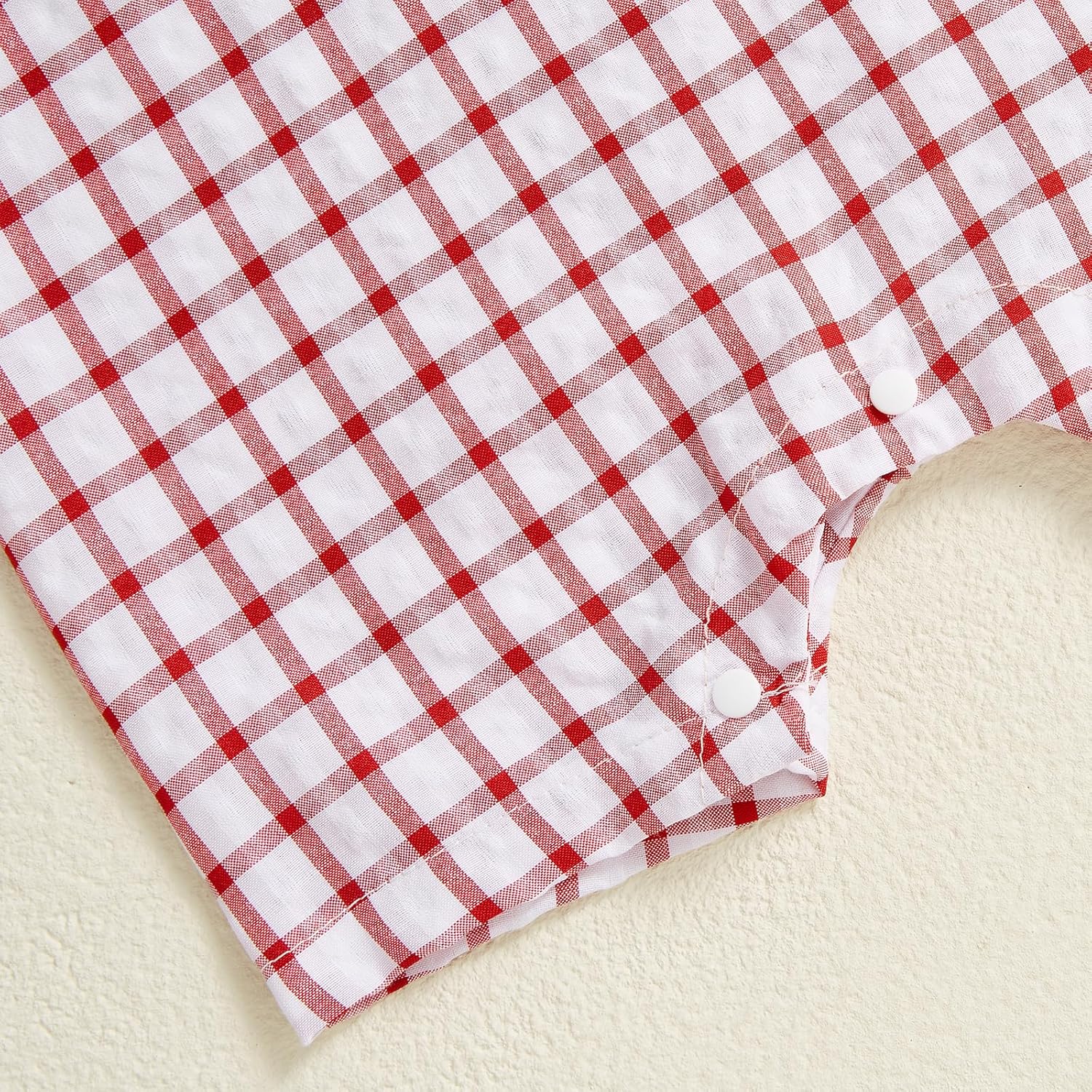 Chloefairy Newborn Baby Boy Girl Baseball Outfit Sleeveless Overalls Romper Smocked Baseball Bubble Summer Plaid Bodysuit - Image 7