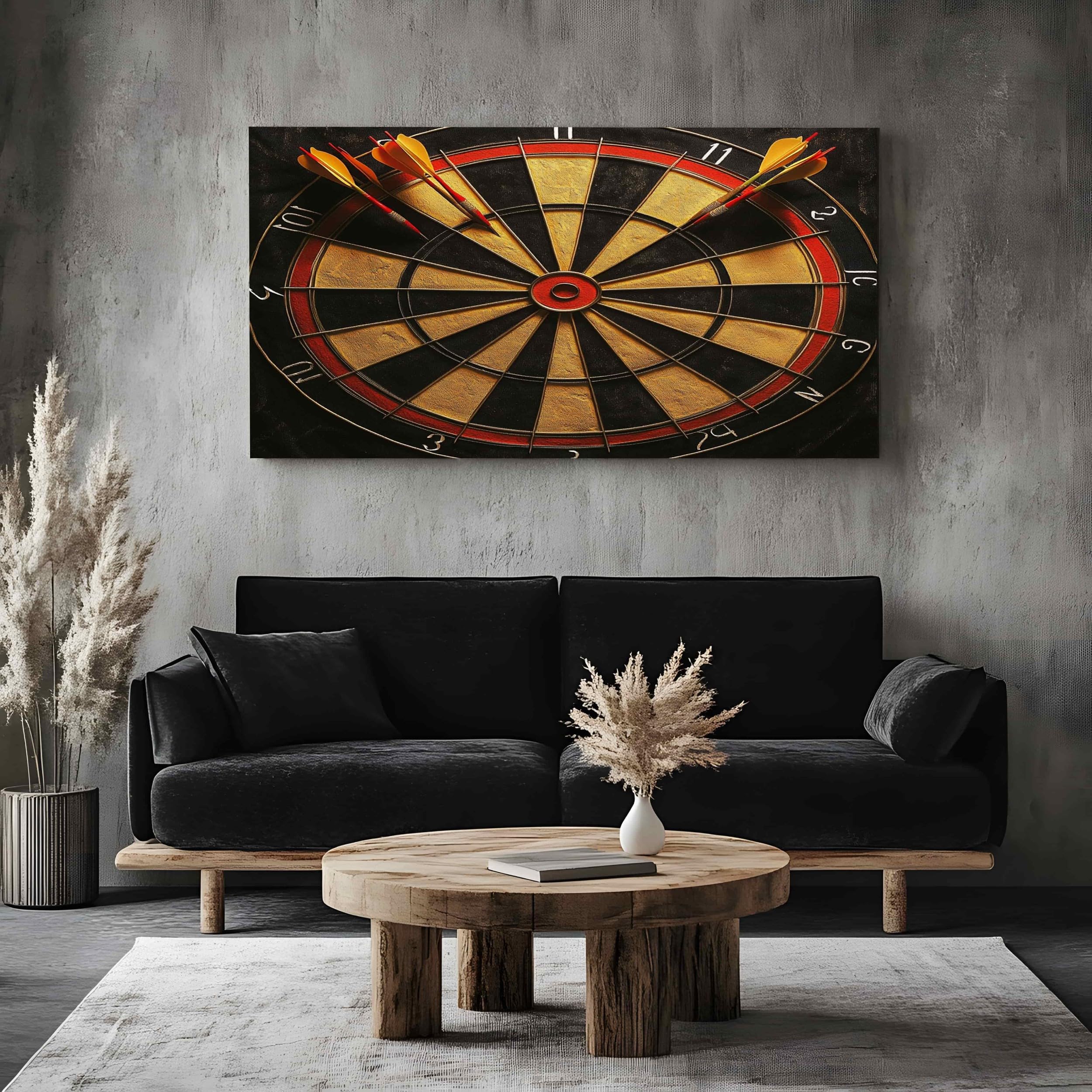 ZORYAN Cuadros de pared modernos para sala de estar Sport Diana Impresión sobre lienzo Videojuego Retro Decorativa para Salón Diana Vintage Cuadros para Dormitorio con Marco 80x120 cm