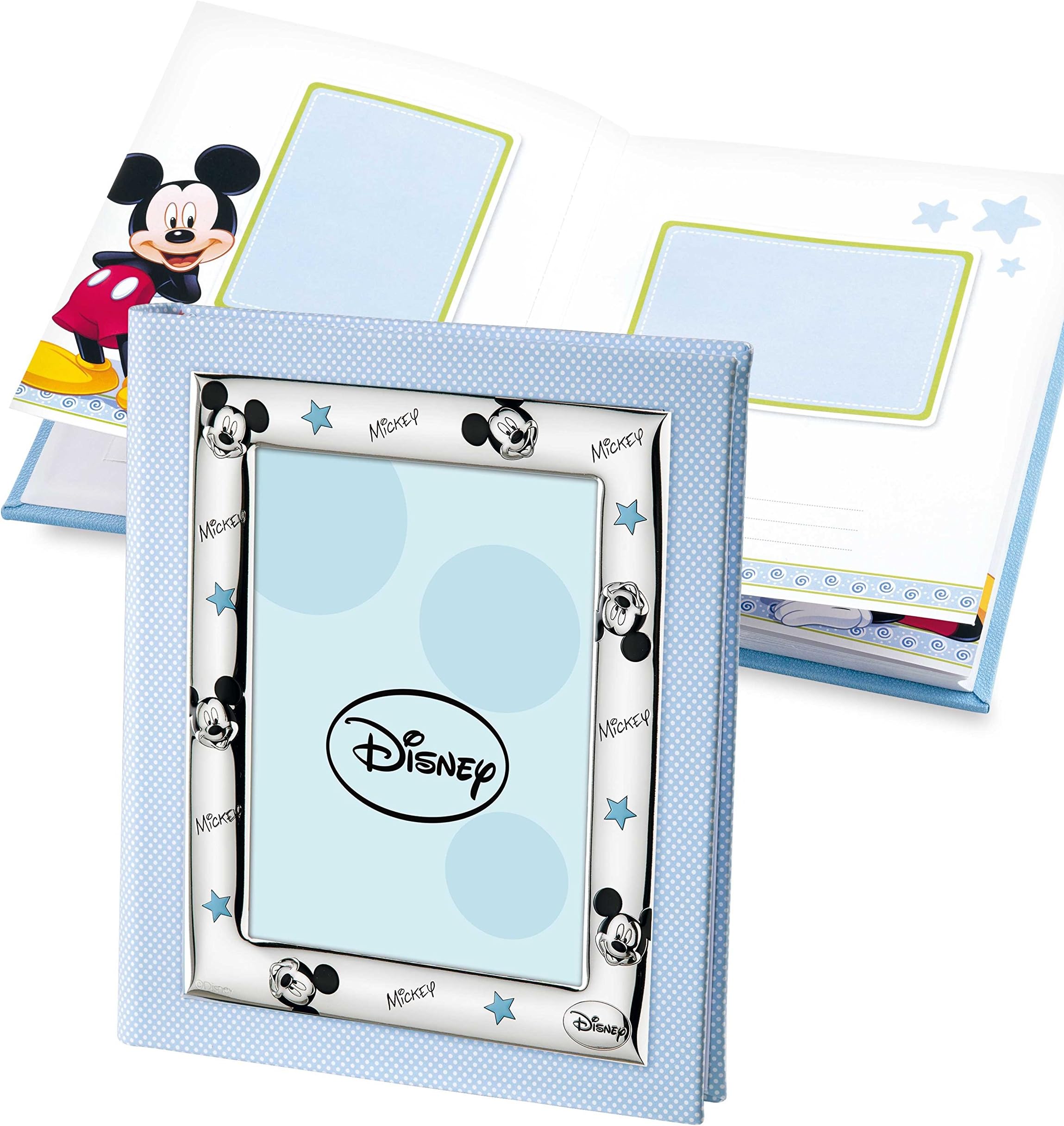 Disney Baby - Photo Album/Diary with Photo Frame on The Cover - Perfect Gift for Baptisms or Birthdays