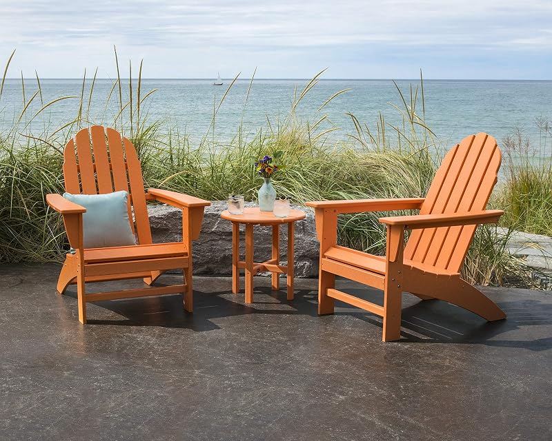 Polywood Vineyard Adirondack Chair, Outdoor Patio Furniture, All-Weather Composite, Pool Deck Garden Chair, Made in USA, Slate Grey image 6