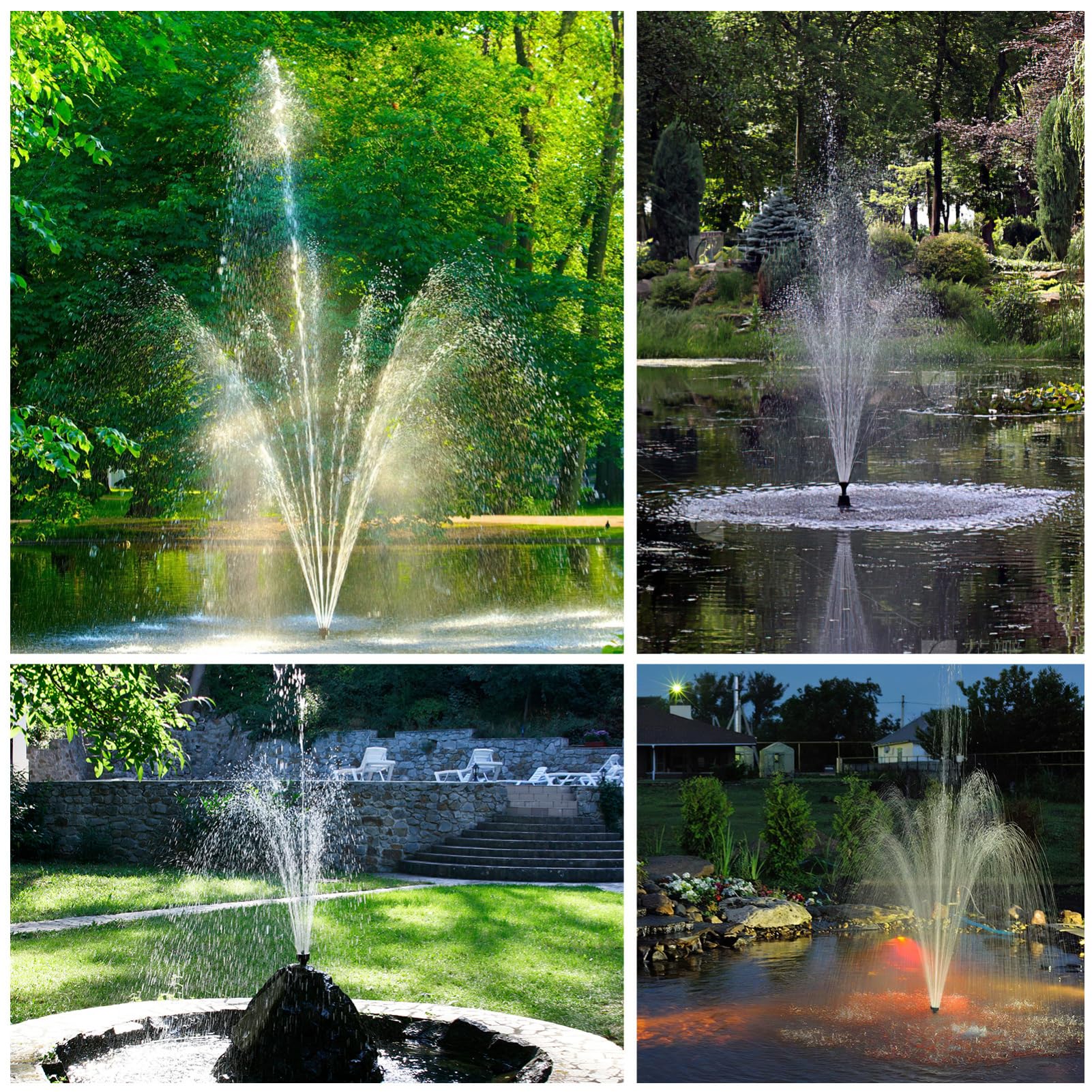 Solar Water Pump 1350l/h in Pp Nero, Pompa Fontana Solare | Atmosfera Estiva, Fontana Solare da Giardino per Outdoor e Pond, Convenient Charging, Versatile Use