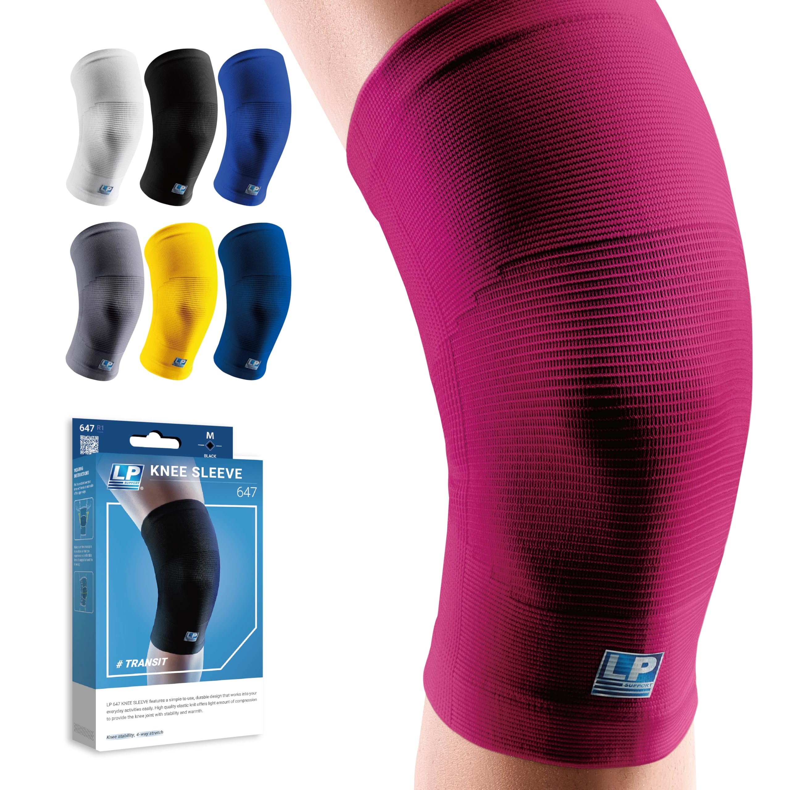LP 647 Knee Brace For Arthritis Pain, Knee Pain Relief, Injury Recovery - Knee Sleeve For Weightlifting, Basketball, Hiking, Biking, Running, For Men