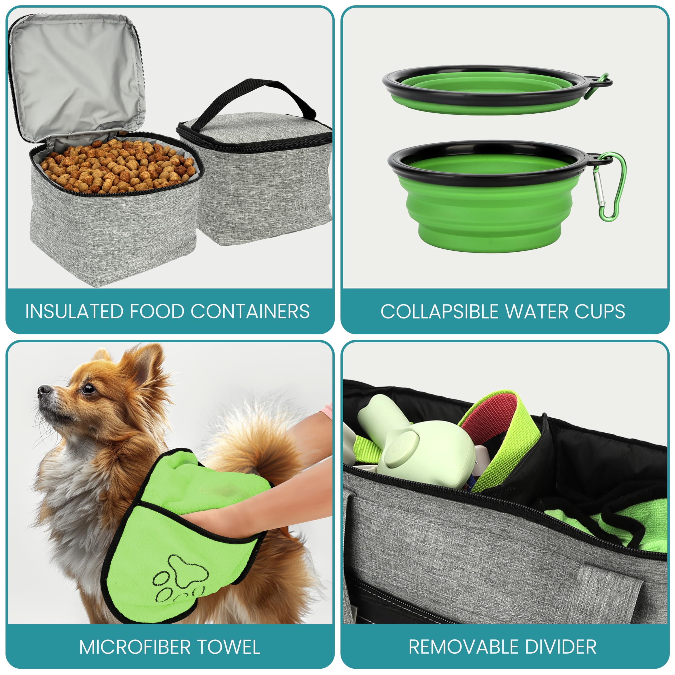 Borsa termica per il pranzo con cucciolo di cane, riutilizzabile