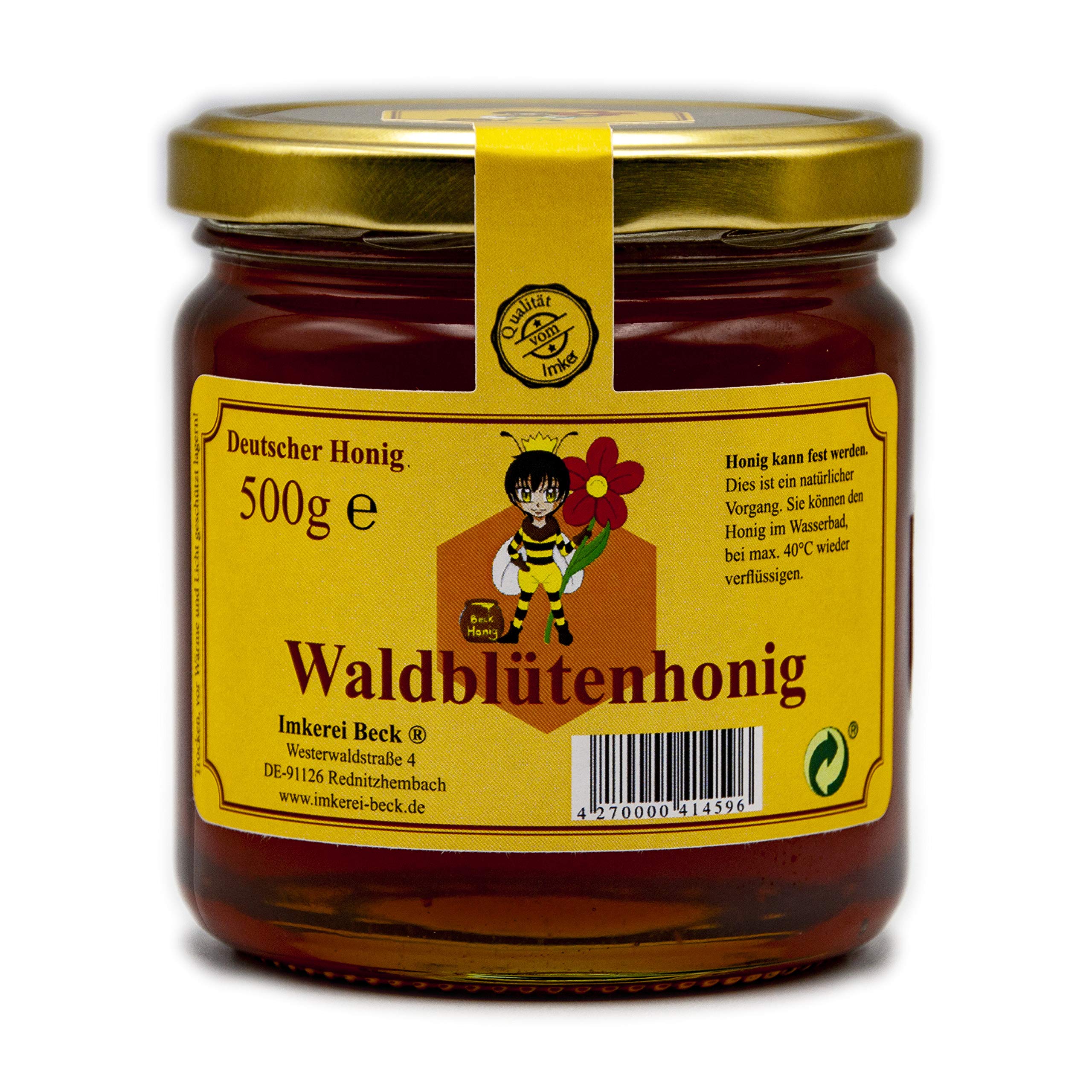 Imkerei Beck® - 6 x 500g / 3000g / 3 kg Honig/Echter Imkerhonig im Vorteilspack/Bienenhonig Set direkt vom Imker aus Deutschland/Bayern