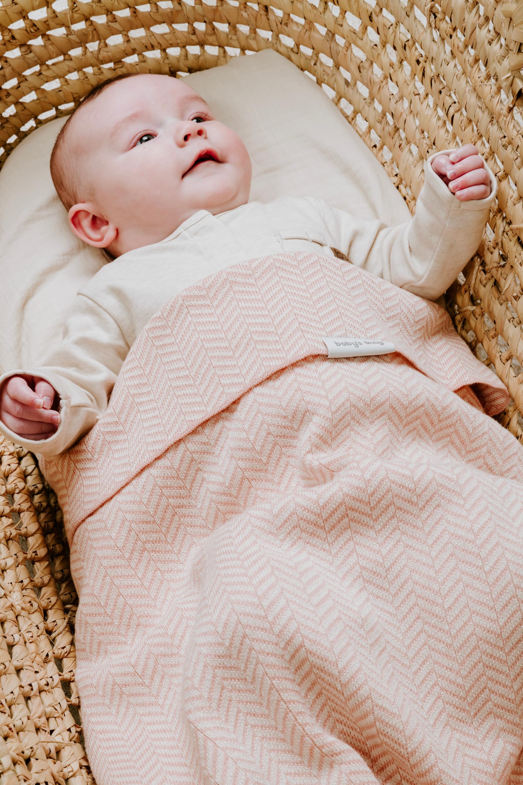 Baby's Only - Manta de Cuna Dawn - Nordic Blue/Ecru - 100x135 cm