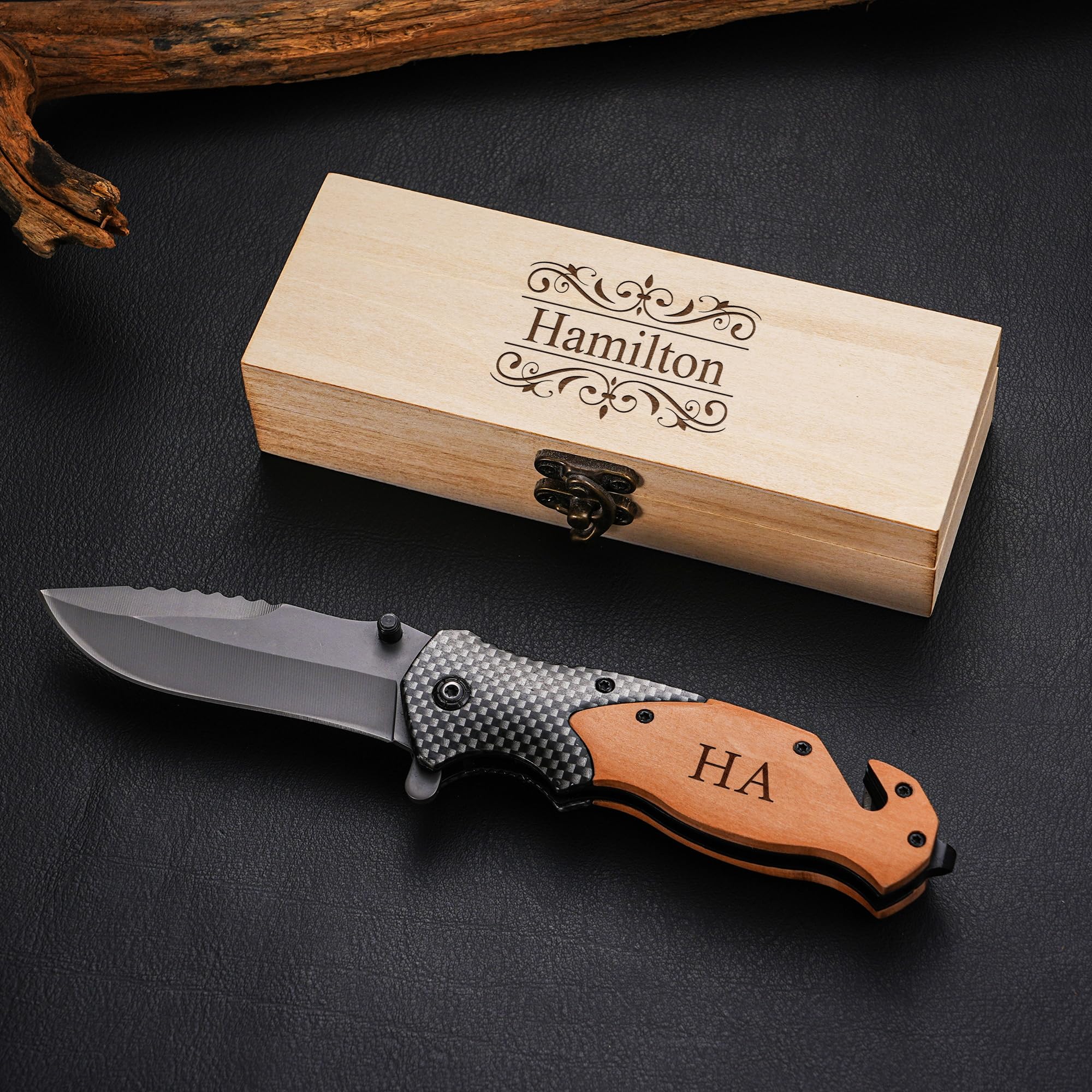 Personalized Pocket Knife Engraved Wood Handle Groomsmen Knife Custom Gift for Men Groomsmen Proposal Birthday Gift for Him