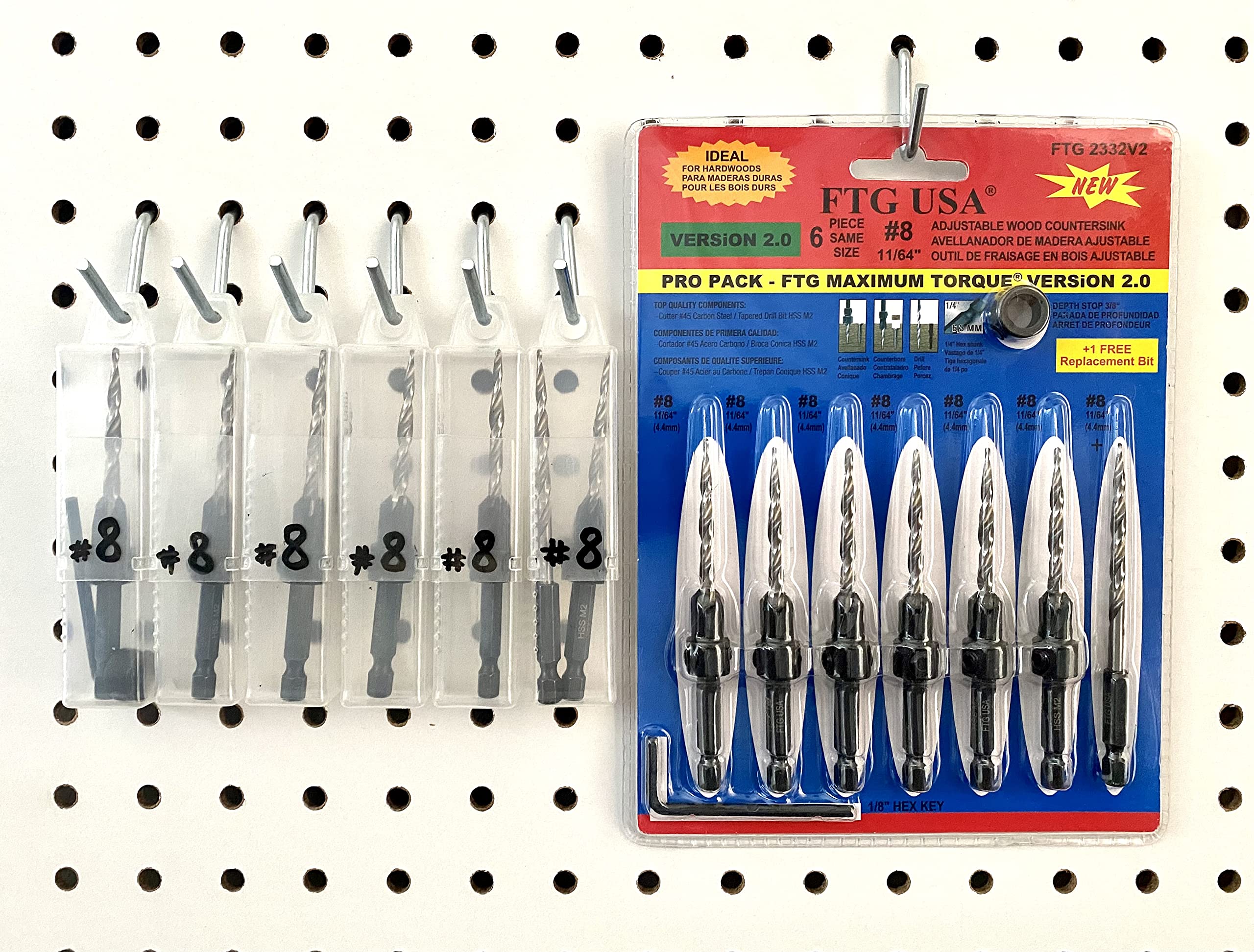 FTG USA Lot De 3 Forets Coniques De Rechange Uniquement (#8 11/64