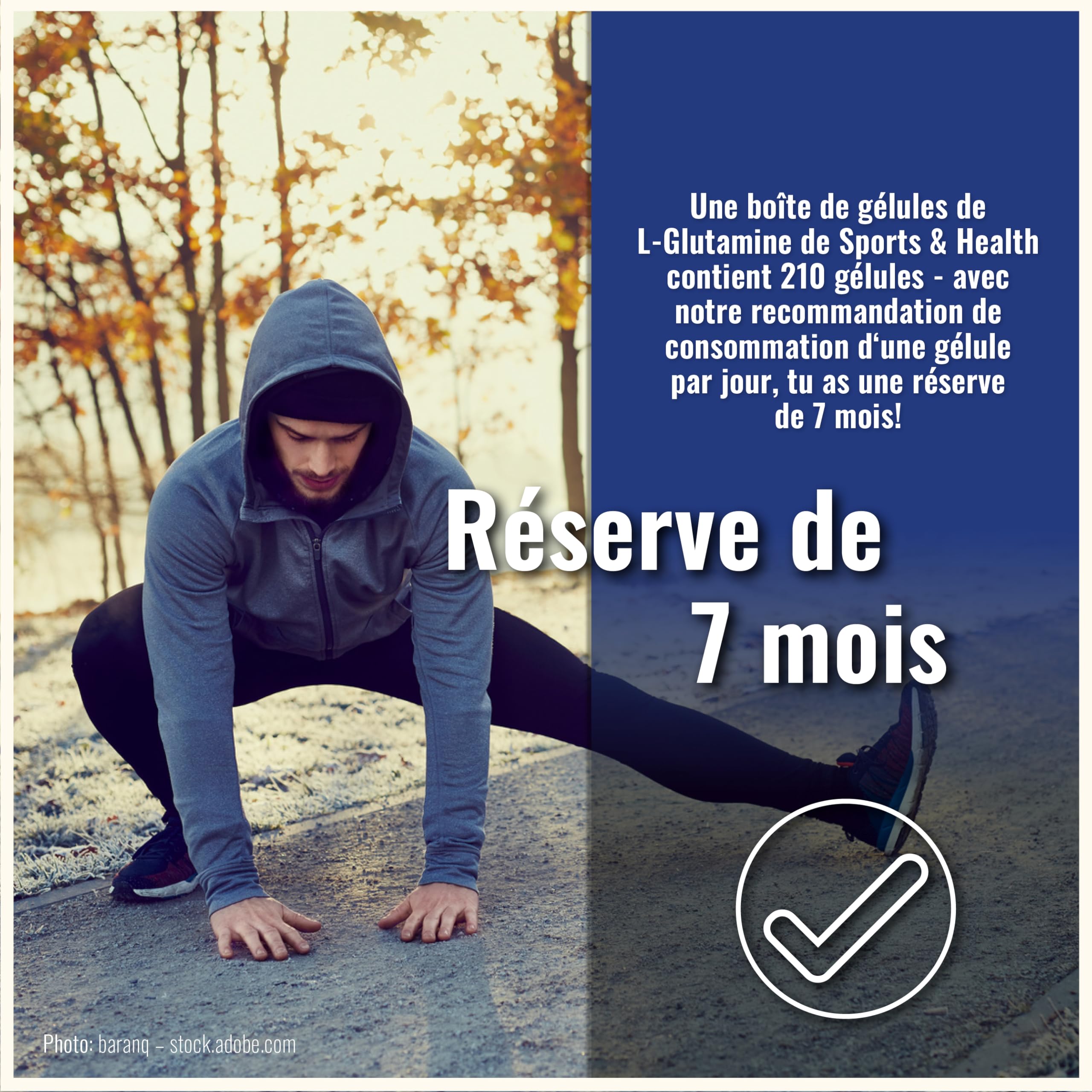 L Glutamine Gélules - 210 gélules - 750mg de L-Glutamine pure par dose journalière - acide aminé de très bonne qualité - 7 mois d'approvisionnement