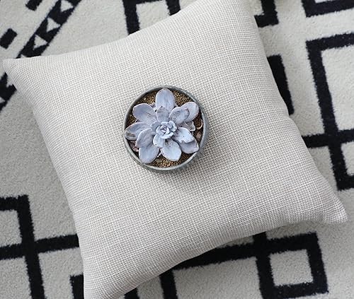 Miniatura 3 de Kevin Textile Simple - Fundas de almohada de lino con cremallera oculta, diseño de estrellas nórdicas, 2 unidades, 16 x 16 pulgadas, color beige