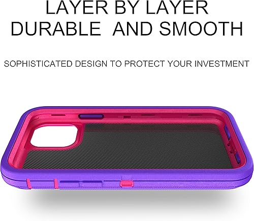 Miniatura 7 de MXX Funda resistente para iPhone 11 Pro Max (sin protector de pantalla integrado), protector de 3 capas de protección de cuerpo completo, a prueba