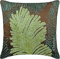 Vista 28 de The HomeCentric Funda de almohada, fundas marrones, fundas de almohada geométricas japonesas ópticas, fundas de almohada de 24 x 24 pulgadas, fundas