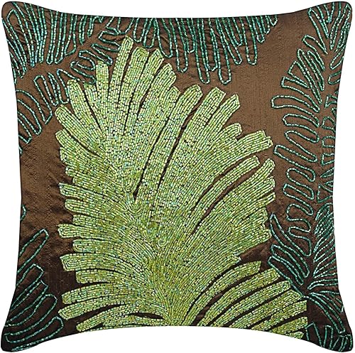 Miniatura 28 de The HomeCentric Funda de almohada, fundas marrones, fundas de almohada geométricas japonesas ópticas, fundas de almohada de 24 x 24 pulgadas, fundas