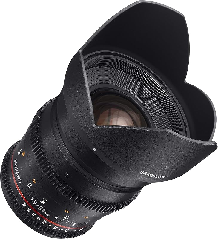 Samyang SYDS24M-MFT VDSLR II 24mm T1.5 Wide-Angle Cine Lens for Olympus/Panasonic Micro 4/3 Cameras | Manual focus cine lens delivers smooth focus control and cinematic image quality for professional video production.