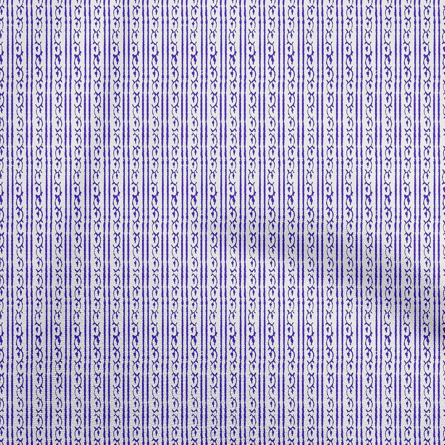 oneOone Cotton Flex Indigo Blue Fabric Block Sewing Craft Projects Fabric Prints By Yard 40 Inch Wide-CC