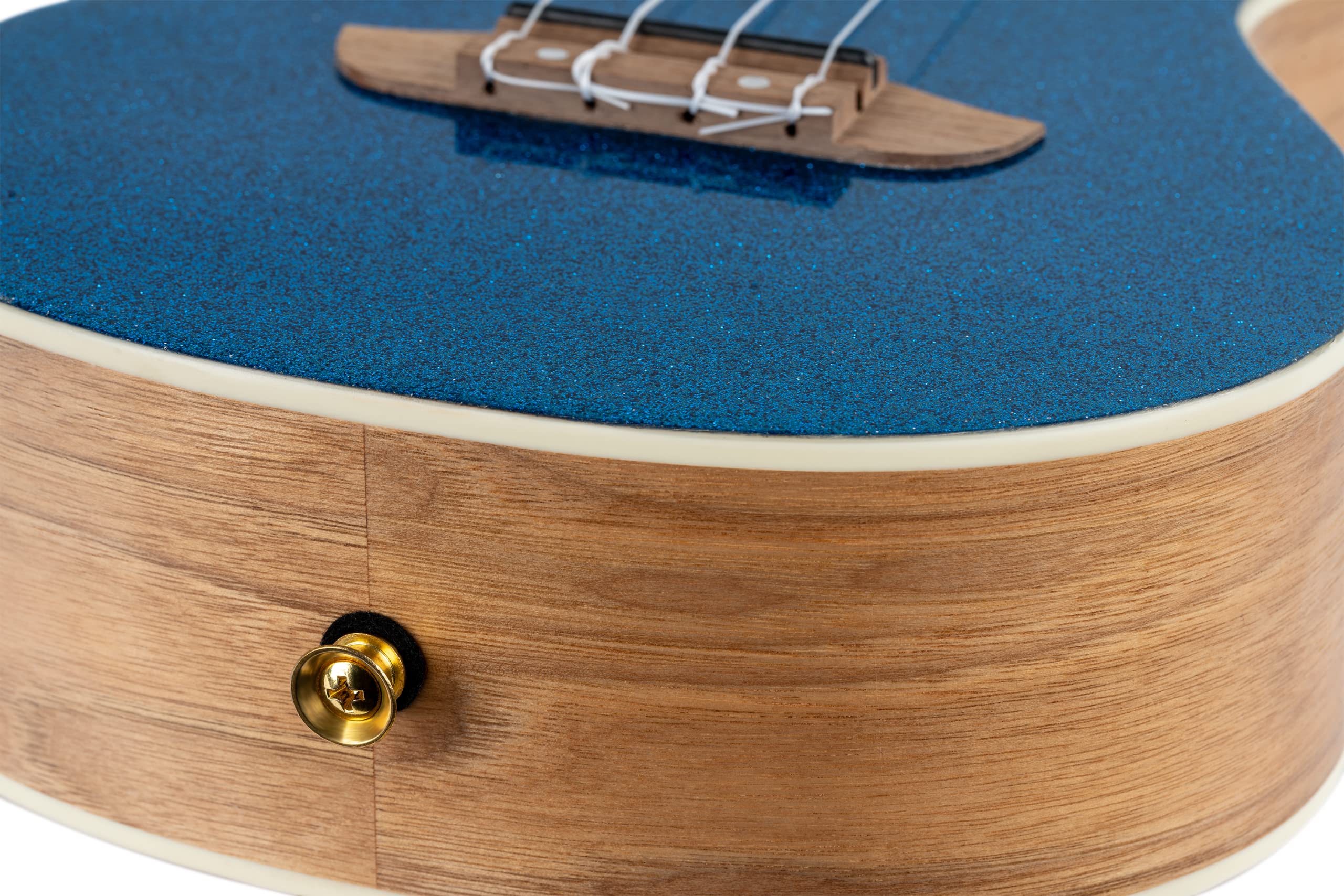Ortega Guitars Ukulélé Concert Acoustique – Série Element – Housse Incluse – Épicéa, Bleu (RUEL-MBL)