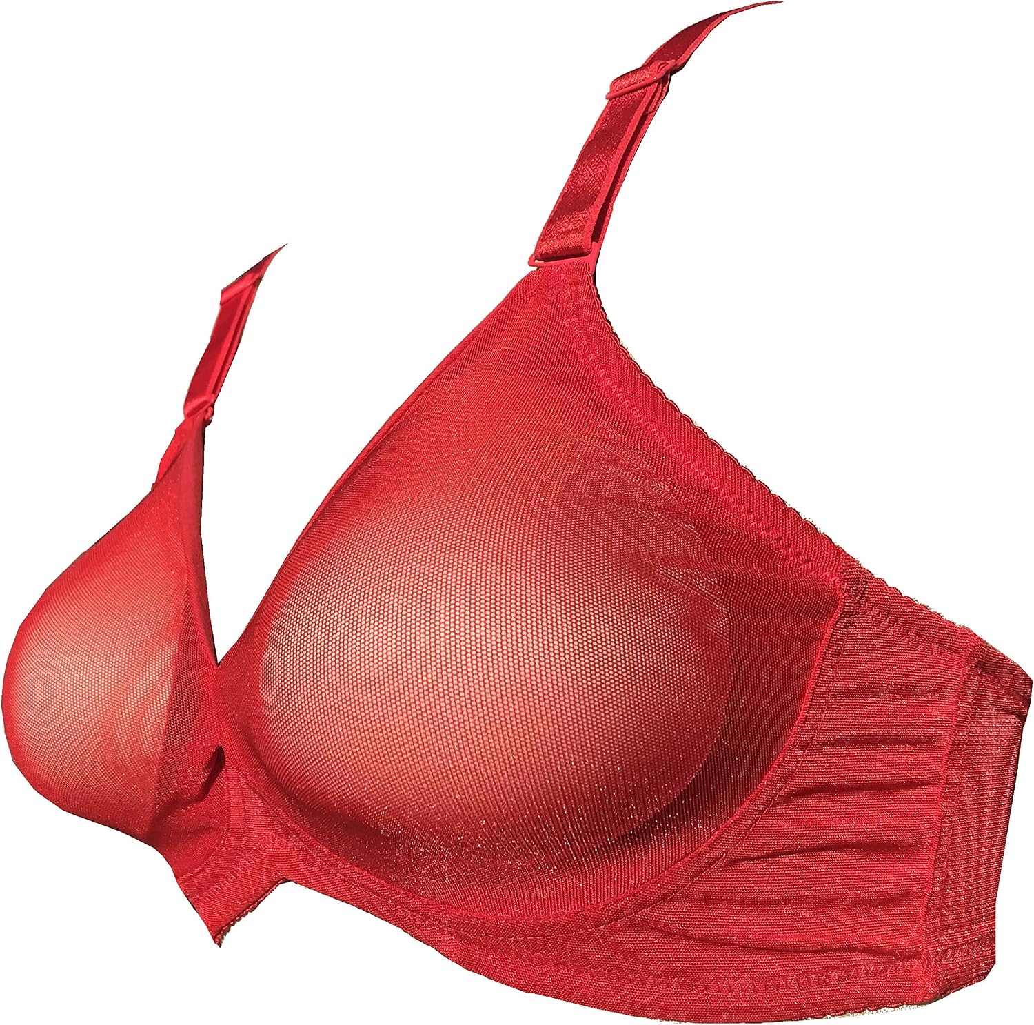 See-Through Seamless Pocket Bra Set Includes a Bra and 2 Sponge Breasts Forms