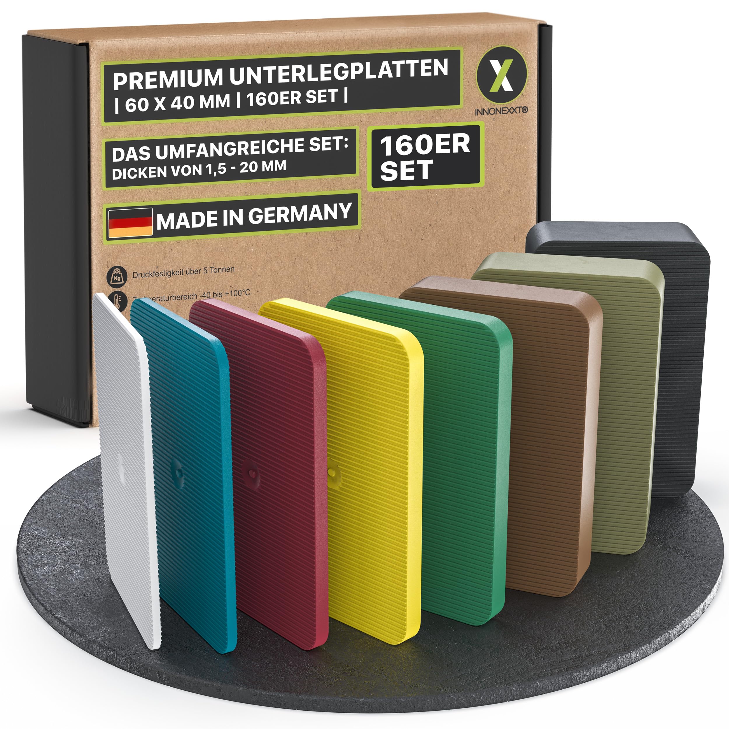 50 Spessori In Plastica 60x40x10 Mm, Cunei Antiscivolo Per Piastrelle, Mobili E Livellamento