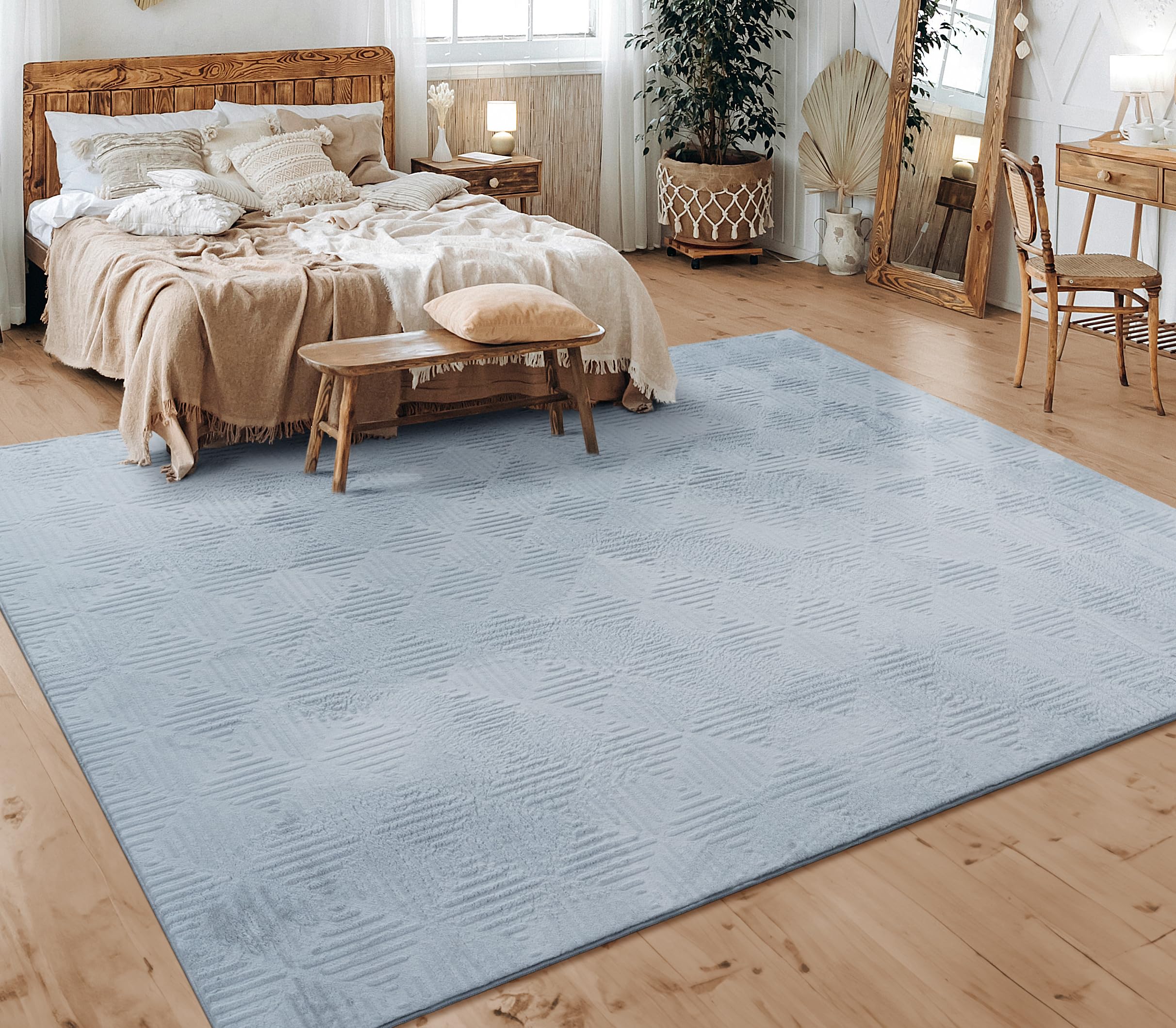 Paco Home Vloerkleed Woonkamer Laagpolig Boho Patroon Scandinavisch Franjes, Maat:240x340 cm, Kleur:Crème 2