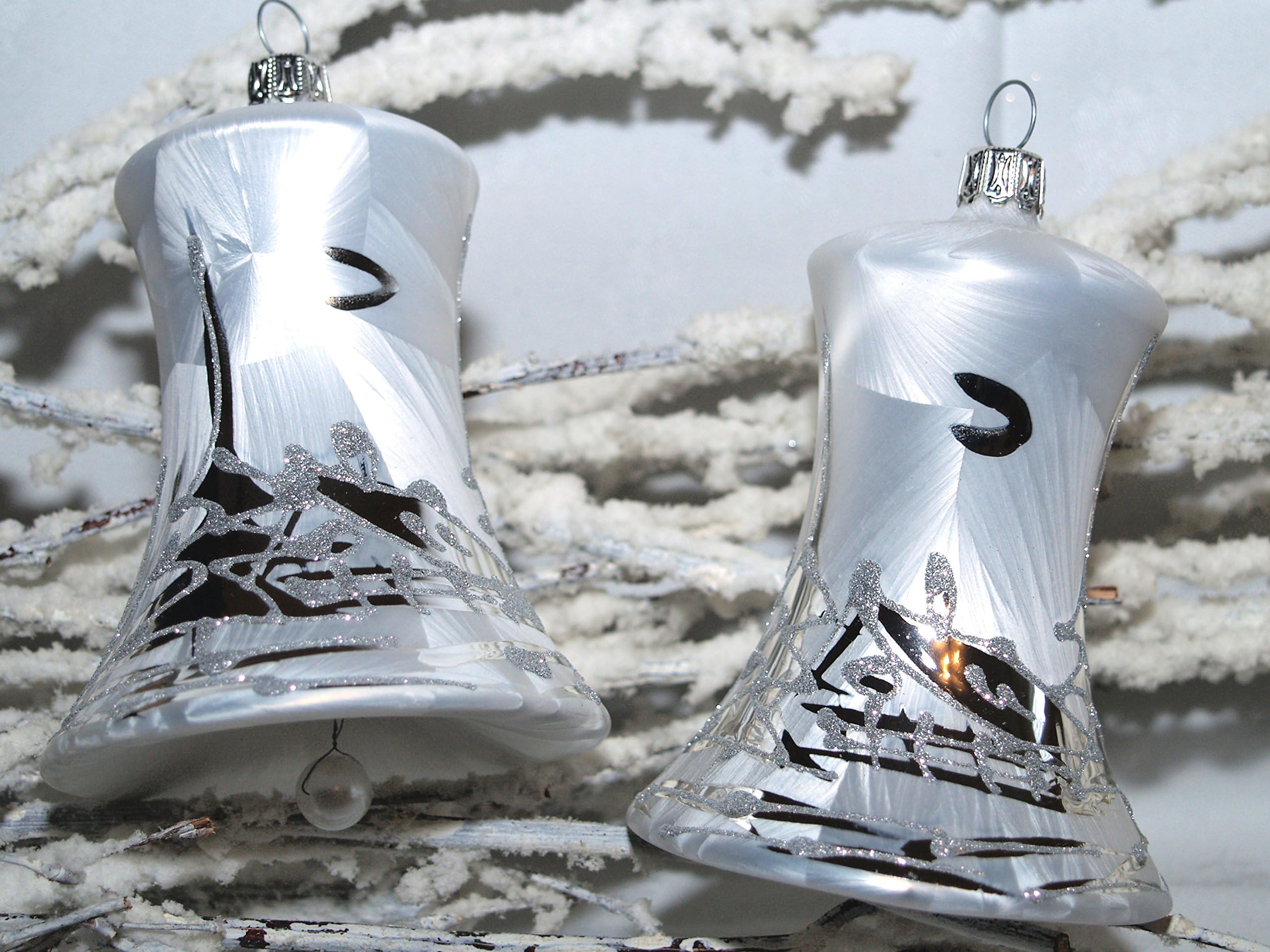 Jingle Bells Lauscha Bell 7 cm Winter Magic 2 Pieces per Box