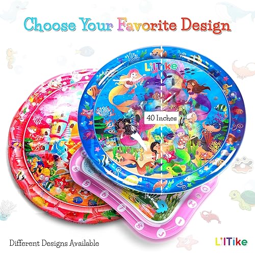 Miniatura 7 de Alfombrilla de agua para bebés y bebés  16 nuevos diseños y colores  Gran idea de regalo para recién nacidos  Desarrollo sensorial para niñas y