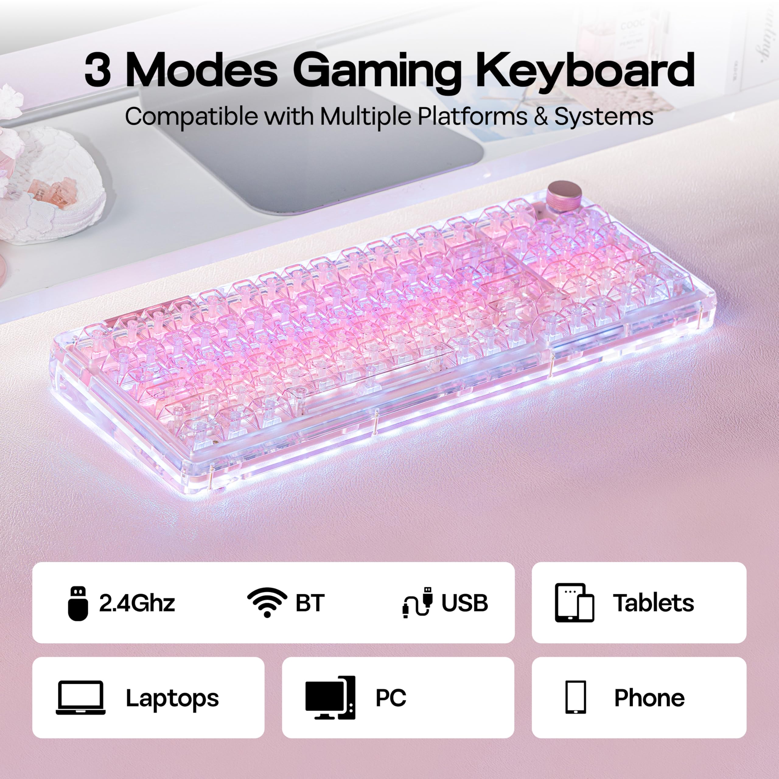 Amazon.in: Buy KiiBoom Phantom 98 Crystal Mechanical Gaming