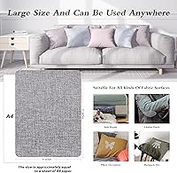 Vista 4 de Parches de reparación de lino grueso, parches de tela de lino autoadhesivos, 8 x 11 pulgadas, 2 unidades, multicolor, se pueden utilizar