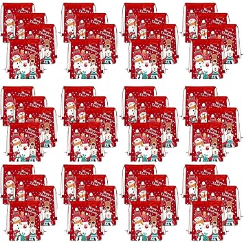 VibrantFrame christmas return gifts for guest, family, friends & relatives I 500 piece merry xmas santa Return Gifts goody treat bags | Gift Bags For Gifting (gift bag)