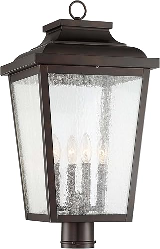 Minka Lavery Luces de poste al aire libre 72177-189 Irvington Manor - Farol de poste exterior, 4 luces, 240 vatios, bronce Chelesa