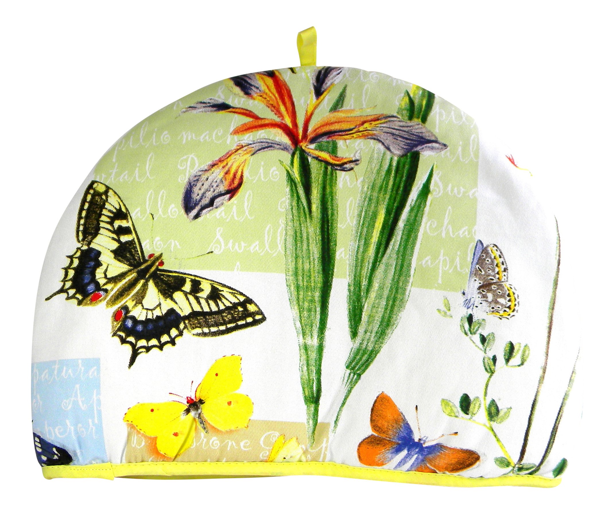 Butterfly Life Tea Cosy, Ideal for Large teapot. Drop Over Cover for Pot, Machine Washable Cotton