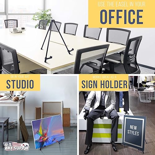Miniatura 6 de Caballete de US Art Supply de acero negro