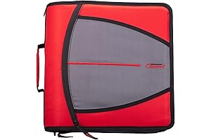 Case-it Red 3 Inch Mighty Zip Binder