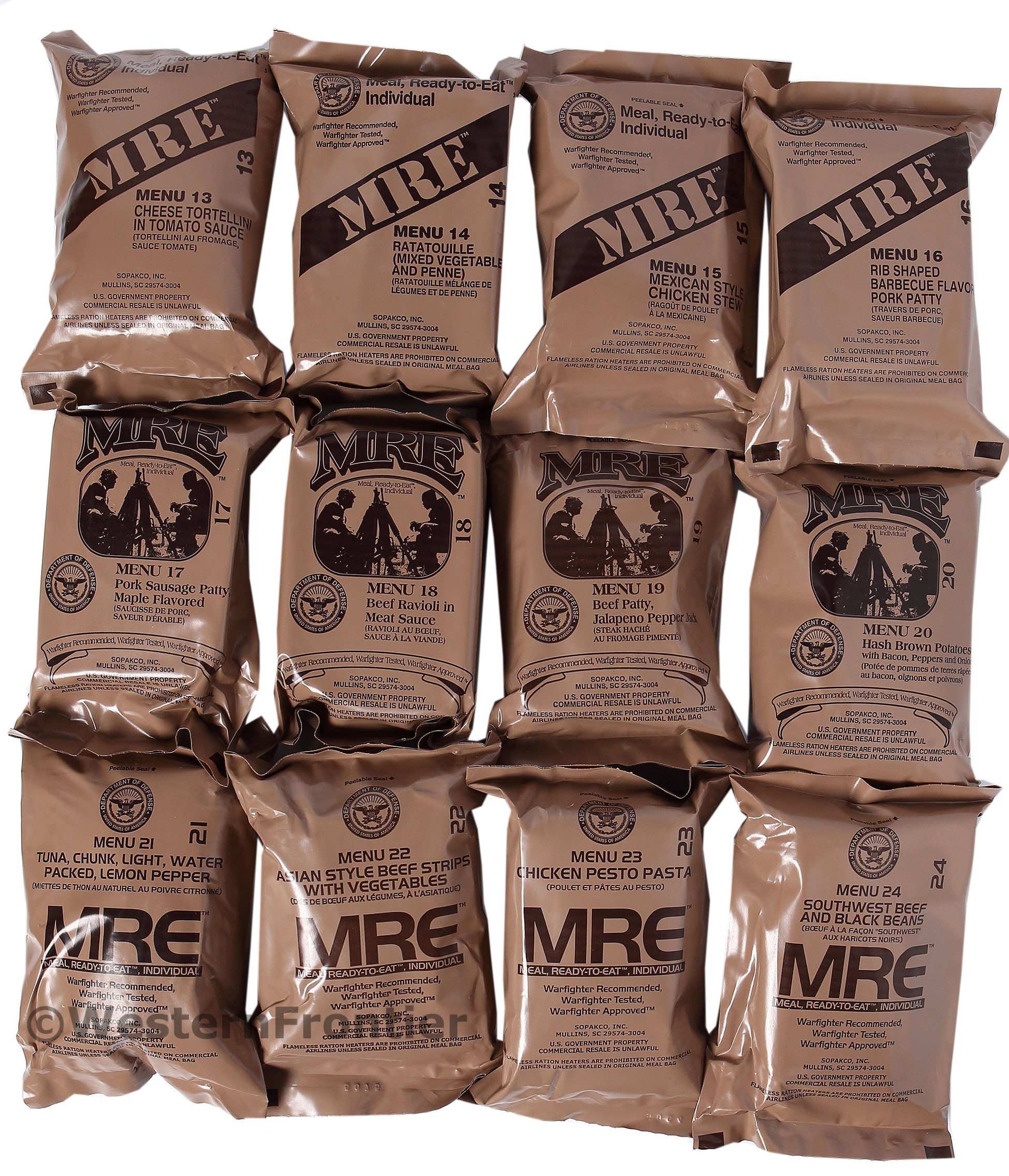 Amazon.com: Western Frontier Ultimate MRE Case Bundle - 24 Meals