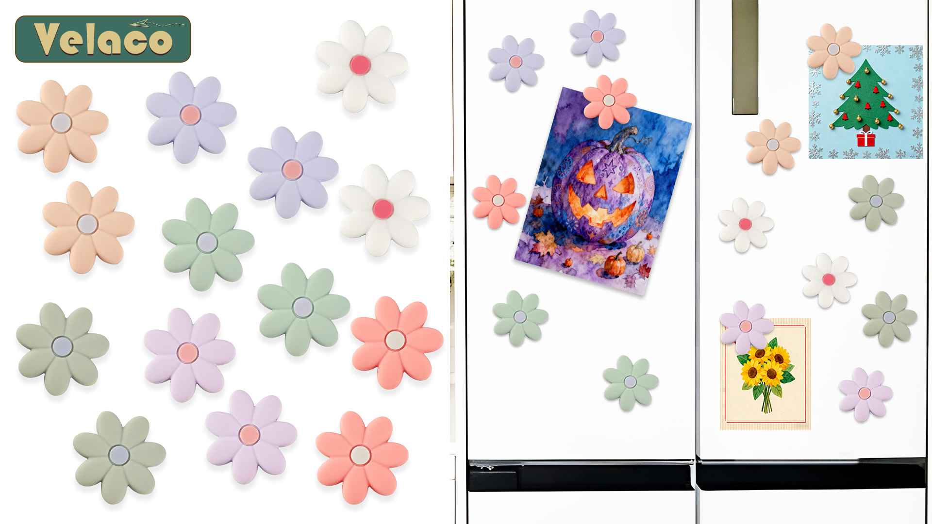 Imanes de silicona florales para refrigerador 7 piezas miniatura 7