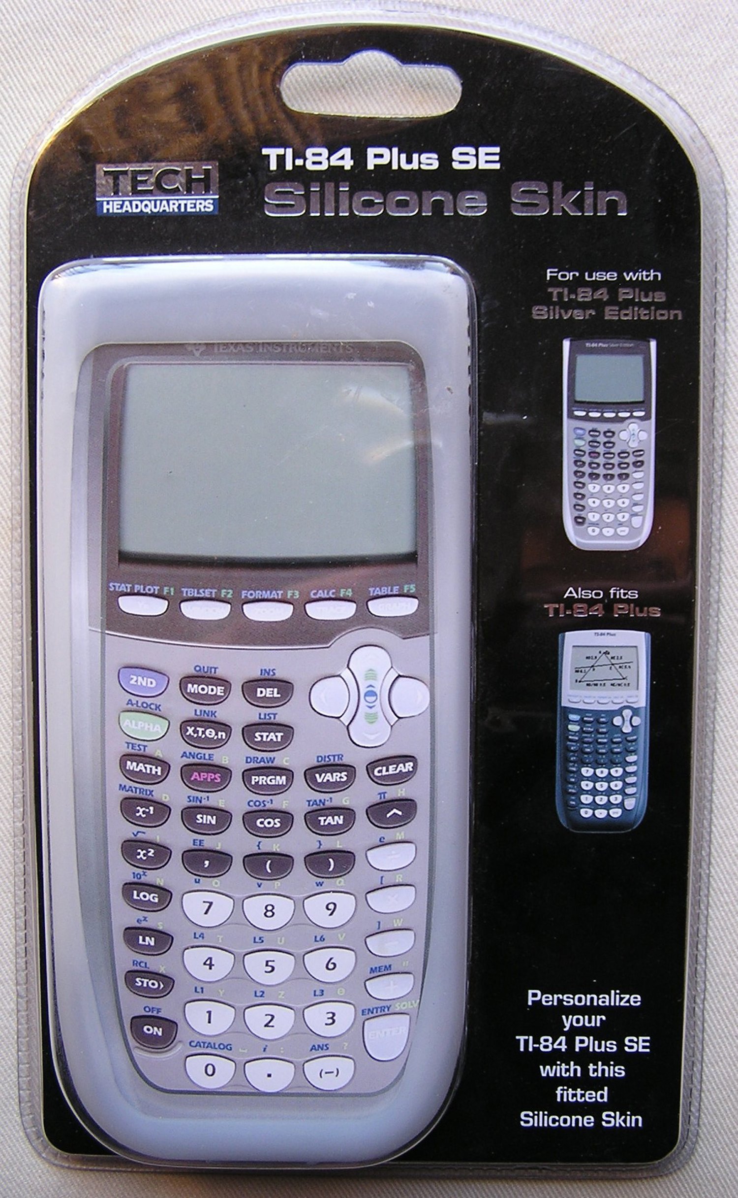 White Silicone Calculator Skin (Fits TI-84 Plus and TI-84 Plus SE)