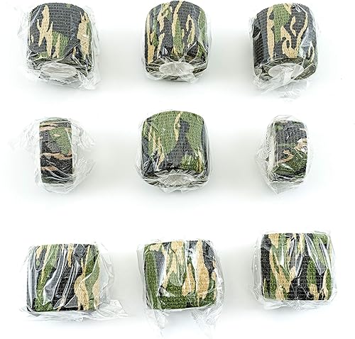 Miniatura 2 de FRESINIDER 9 Rolls Self Adhesive Wrap Athletic Tape Gauze, Breathable Elastic Cohesive Bandage for Sports Injury & Pet