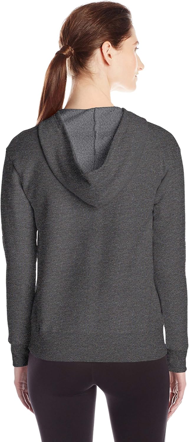Hanes, Ecosmart Fleece Full Hoodie, Zip-up Hooded Sweatshirt for Women Medium Slate Heather