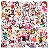 50PCS Hazbin Cartoon Hotel Stickers for Water Bottles Laptop Luggage, Cute Stickers for Adults Teens Waterproof Vinyl Decals (HH)