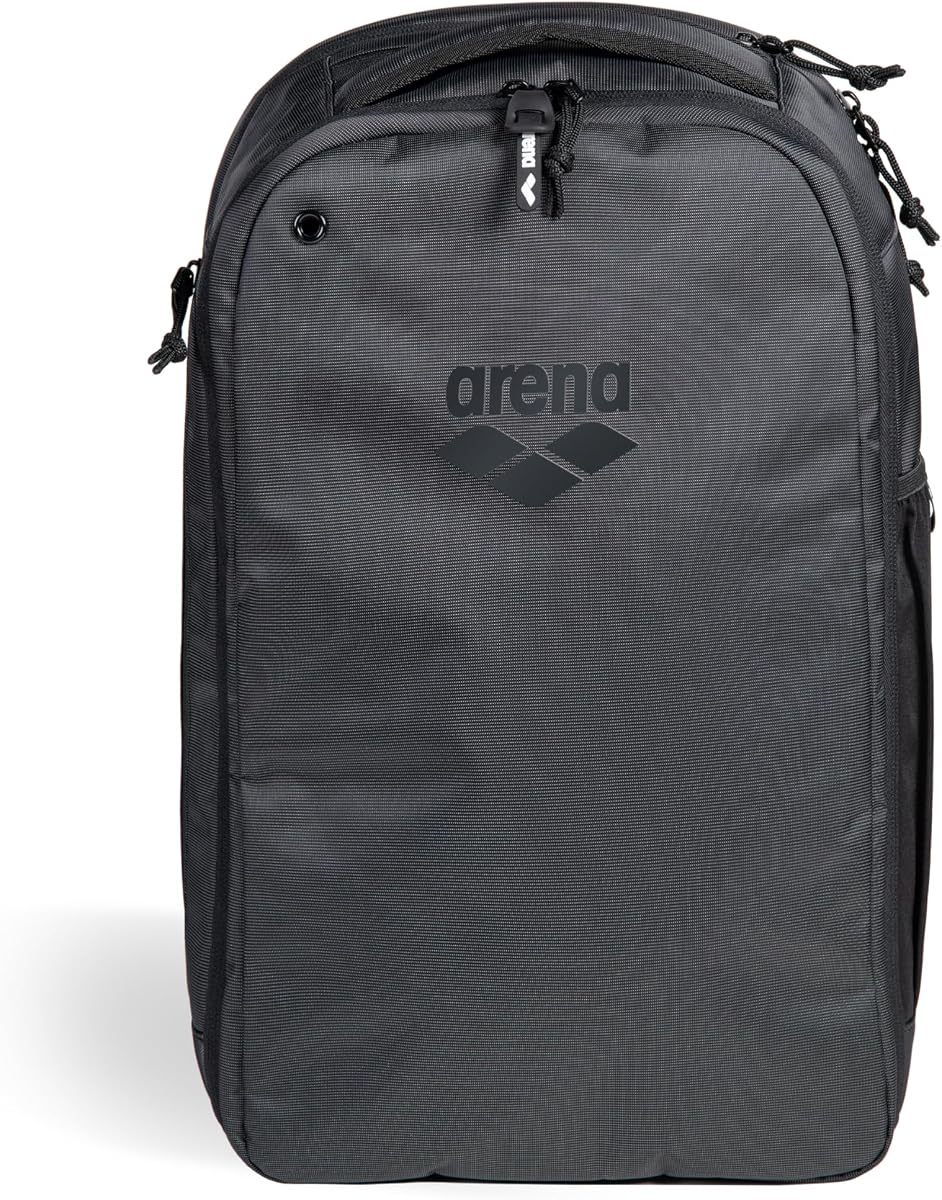 ARENA All Set Urban Backpack Work Leisure Gym Rucksack Multisport Daypack Medium Size Training Gear Equipment Bag for Teens Men Women, 30 Liters, Black