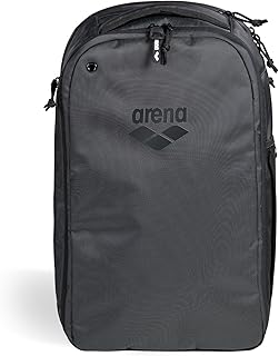 ARENA All Set Urban Backpack Work Leisure Gym Rucksack Multisport Daypack Medium Size Training Gear Equipment Bag for Teens Men Women, 30 Liters, Black