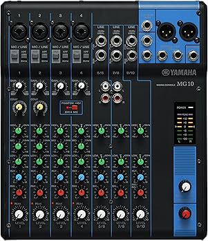 Amazon.com: Yamaha MG10 10-Input Stereo Mixer , Black : Musical