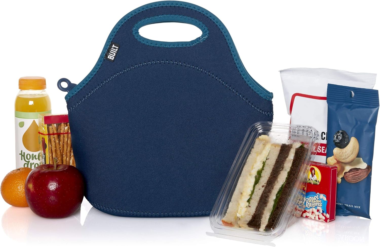 Built Gourmet Getaway Neoprene Lunch Bag - Insulated, Reusable, & Machine-Washable Lunch Tote for Hot and Cold Food Storage, Lightweight & Reusable - One Size (Celestial Blue)