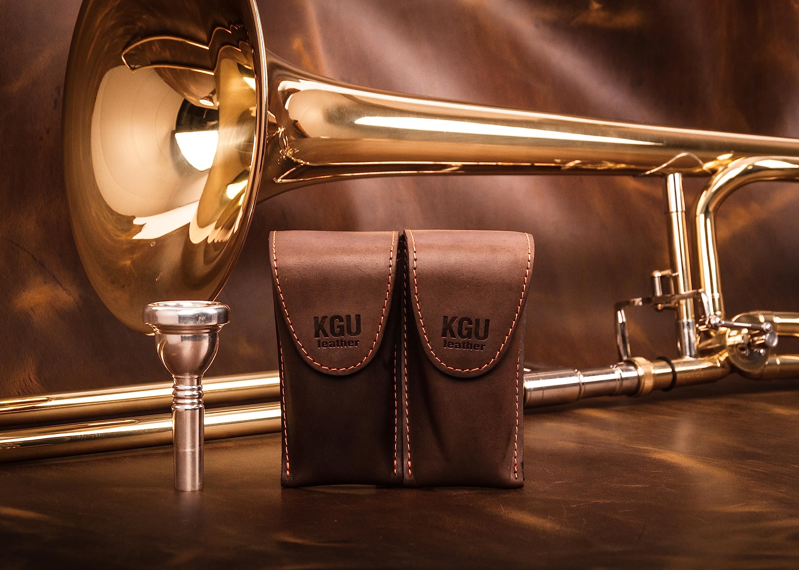 Trombone/Euphonium Mouthpiece Pouch. KGUBrass. Single.